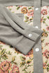 Corduroy Floral Patchwork Snap Front Drop Shoulder Shacket